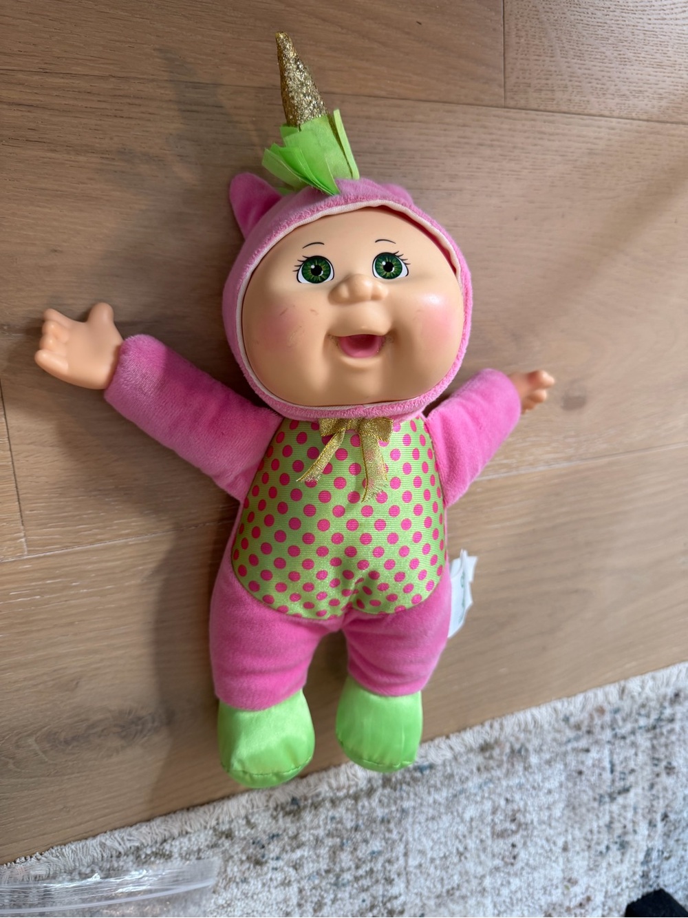 Pink & Green Unicorn Plush cabbage patch cutie Doll